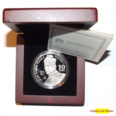 2013 Silver Proof €10 - WRITERS 'DUN KARM PSAILA' - Click Image to Close